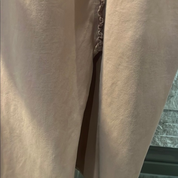 Cleo + Wolf Blush/Tan Maxi Summer dress with lace trim accent size Large - Picture 8 of 11